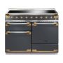 Rangemaster ELS110EISL/AB, Elise Luxe Induction 110cm Range Cooker,Slate with Brass Trim