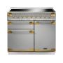 Rangemaster ELS100EISS/AB, Elise Luxe Induction 100cm Range Cooker,Stainless Steel with Brass Trim