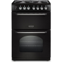 Rangemaster Classic CLA60DFFBL/C, 60cm, Dual Fuel Cooker, Black & Chrome