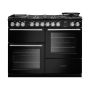 Rangemaster NEXO110DFPCBLCM1, Nexus 110 Dual Fuel, Charcoal Black with Chrome trim