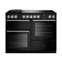 Rangemaster NEXO110EIPCBLCM1, Nexus 110 Induction Range Cooker, Charcoal Black with Chrome trim