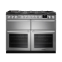 Rangemaster NEXB110DFSTSTCM1, Nexus 110 Dual Fuel Range Cooker, Stainless Steel with Chrome trim