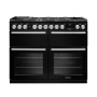 Rangemaster NEXB110DFPCBLCM1, Nexus 110 Dual Fuel Range Cooker, Charcoal Black with Chrome trim
