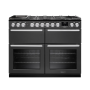 Rangemaster NEXB110DFPSLTCM1, Nexus 110 Dual Fuel Range Cooker, Slate with Chrome trim