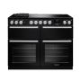 Rangemaster NEXB110EIPCBLCM1, Nexus 110 Induction Range Cooker, Charcoal Black with Chrome trim