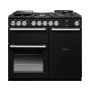 Rangemaster NEX100DFPSLTCM1, Nexus 100 Dual Fuel Range Cooker, Charcoal Black with Chrome trim