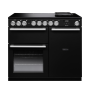 Rangemaster NEX100EIPGBLCM1, Nexus 100 Induction Range Cooker, Gloss Black with Chrome trim
