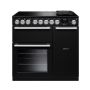 Rangemaster NEX90EIPGBLCM1, Nexus 90 Induction Range Cooker, Gloss Black with Chrome trim