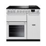 Rangemaster NEX90EIPWHTCM1, Nexus 90 Induction Range Cooker, White with Chrome trim