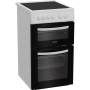 Indesit ITE5VMW, 50cm, Electric Cooker w/ Ceramic Hob, White