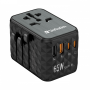 Verbatim 32120, 65W, Universal Travel Adapter w/ 2x USB-C & 2x USB-A