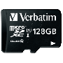 Verbatim 44085, 128GB, MicroSD Memory Card w/ Adapter