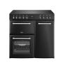 Belling FH90EBLK, 90cm, Farmhouse Electric Rangecooker, Black