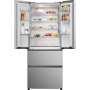 Hoover HONFQ2T718EXK, 177x70cm, No Frost American Fridge Freezer, Stainless Steel