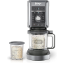 Ninja Creami Deluze NC501UK, 10-in-1 Ice Cream & Frozen Dessert Maker, Black & Silver