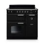 Rangemaster CL90EIPGBL/CM1, Classic  Induction 90cm Range Cooker,Gloss Black with Chrome Trim