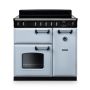 Rangemaster CL90EIPMSB/CM1, Classic  Induction 90cm Range Cooker,Misty Blue with Chrome Trim