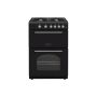 Rangermaster CLA60NGFBL/C, 60cm, Gas Cooker, Black & Chrome