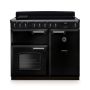 Rangemaster CLDL100EIPGBL/CM1, Classic Deluxe Induction 100cm Range Cooker,Gloss Black with Chrome Trim