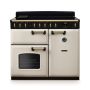 Rangemaster CLDL100EIPPCR/AB1, Classic Deluxe Induction 100cm Range Cooker,Pale Cream with Brass Trim