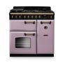 Rangemaster CLDL90DFPHTH/AB1, Classic Deluxe Dual Fuel 90cm Range Cooker,Heather with Brass Trim