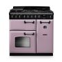 Rangemaster CLDL90DFPHTH/CM1, Classic Deluxe Dual Fuel 90cm Range Cooker,Heather with Chrome Trim