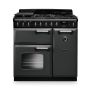 Rangemaster CLDL90DFPSLT/CM1, Classic Deluxe Dual Fuel 90cm Range Cooker,Slate With Chrome Trim