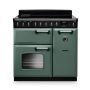 Rangemaster CLDL90EIPMGR/CM1, Classic Deluxe Induction 90cm Range Cooker,Mineral Green with Chrome Trim