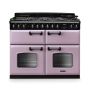 Rangemaster CLDLB110DFPHTH/CM1, Classic Deluxe Dual Fuel 110cm Range Cooker,Heather with Chrome Trim