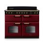 Rangemaster CLDLB110EIPBOR/AB1, Classic Deluxe Induction 110cm Range Cooker,Bordeaux with Brass Trim
