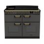 Rangemaster  CLDLB110EIPSLT/AB1, Classic Deluxe 110cm Induction Range Cooker (Slow Oven) , Slate with Antique Brass Trim