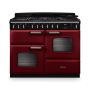 Rangemaster CLDLO110DFPBOR/CM1, Classic Deluxe Dual Fuel 110cm Range Cooker,Bordeaux with Chrome Trim