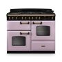 Rangemaster CLDLO110DFPHTH/AB1, Classic Deluxe Dual Fuel 110cm Range Cooker,Heather with Brass Trim