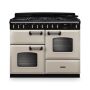 Rangemaster CLDLO110DFPPCR/CM1, Classic Deluxe Dual Fuel 110cm Range Cooker,Pale Cream with Chrome Trim