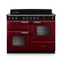 Rangemaster CLDLO110EIPBOR/CM1, Classic Deluxe Induction 110cm Range Cooker,Bordeaux with Chrome Trim