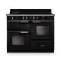 Rangemaster CLDLO110EIPCBL/CM1, Classic Deluxe Induction 110cm Range Cooker,Charcoal Black with Chrome Trim