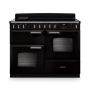 Rangemaster CLDLO110EIPGBL/CM1, Classic Deluxe Induction 110cm Range Cooker,Gloss Black with Chrome Trim