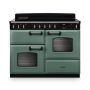 Rangemaster CLDLO110EIPMGR/CM1, Classic Deluxe Induction 110cm Range Cooker,Mineral Green with Chrome Trim