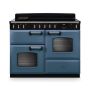 Rangemaster CLDLO110EIPSTB/CM1, Classic Deluxe Induction 110cm Range Cooker,Stone Blue with Chrome Trim