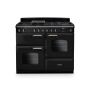 Rangemaster CLO110DFPGBL/CM1, Classic  Dual Fuel 110cm Range Cooker,Gloss Black with Chrome Trim