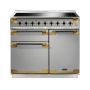 Rangemaster ELS100EISS/BE, Elise Luxe Induction 100cm Range Cooker,Stainless Steel with Brass Trim