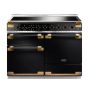 Rangemaster ELS110EIGB/BE, Elise Luxe Induction 110cm Range Cooker,Gloss Black with Brass Trim