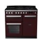 Rangemaster ESDL100DFPBOR/CM1, Estel Deluxe Dual Fuel 100cm Range Cooker,Bordeaux with Chrome Trim