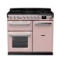 Rangemaster ESDL100DFPPPK/CM1, Estel Deluxe Dual Fuel 100cm Range Cooker,Pale Pink with Chrome Trim