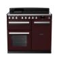 Rangemaster ESDL100EIPBOR/CM1, Estel Deluxe Induction 100cm Range Cooker,Bordeaux with Chrome Trim