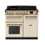 Rangemaster ESDL100EIPPCR/AB1, Estel Deluxe Induction 100cm Range Cooker,Pale Cream with Brass Trim