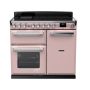 Rangemaster ESDL100EIPPPK/CM1, Estel Deluxe Induction 100cm Range Cooker,Pale Pink with Chrome Trim