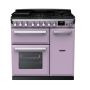 Rangemaster ESDL90DFPHTH/CM1, Estel Deluxe Dual Fuel 90cm Range Cooker,Heather with Chrome Trim