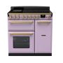 Rangemaster ESDL90EIPHTH/AB1, Estel Deluxe Induction 90cm Range Cooker,Heather with Brass Trim