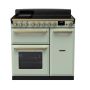 Rangemaster ESDL90EIPMNT/AB1, Estel Deluxe Induction 90cm Range Cooker,Mint with Brass Trim